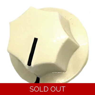 Large fluted knob - Cream